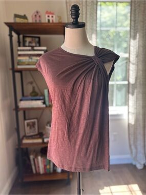 Sanctuary Twisted Shoulder Tank Top - Brown